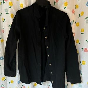 SHEIN black long sleeve, button up